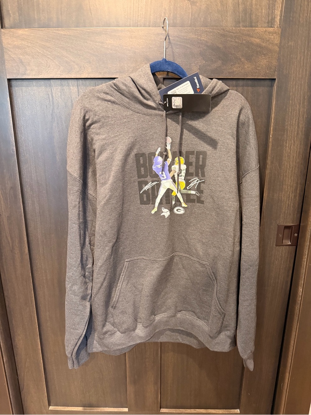 NFL FANATICS Gray Men's Hoodie VIKINGS VS PACKERS